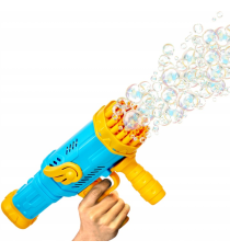 Pistola spara bolle, mitragliatrice per bolle a batterie - misura 14,5cmx8,5cmx27,5cm bottiglia di sapone inclusa,32 fori e luci Pistola spara bolle, mitragliatrice per bolle a batterie - misura 14,5cmx8,5cmx27,5cm bottiglia di sapone inclusa,32 fori e luci