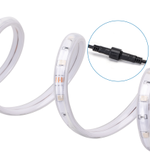 Striscia led solare 3mt + 2mt cavo RGB 30W 300lumen IP65 da esterno - 30 LEDs/m 505 (3.2V/150mA) durata max. 14h