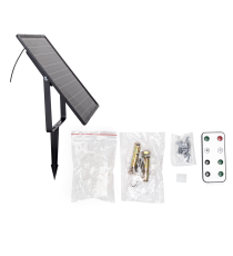 Striscia led solare 20mt + 2mt cavo 2700K Luce calda 200W 2000lumen IP65 da esterno - 60 LEDs/m 2835 (3.2V/60mA) durata max. 14h