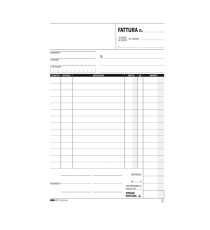 Blocco fatture 1 aliquota Iva - 50/50 fogli autoricalcanti - 23 x 15cm - Edipro