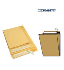 Busta a sacco Mailpack - soffietti laterali - fondo preformato - strip adesivo - 25 x 35,3 x 4 cm - 120 gr - avana - Bla
