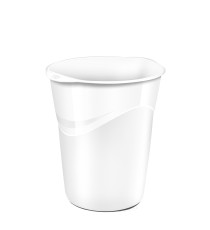 Cestino Gloss - altezza 33,4 cm - diametro 30,5 cm - 14 L - bianco artico - CEP Cestino Gloss - altezza 33,4 cm - diametro 30,5 cm - 14 L - bianco artico - CEP