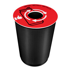 Coperchio raccolta metallo - per cestino 133R - diametro 38 cm - PVC - rosso - Cep Coperchio raccolta metallo - per cestino 133R - diametro 38 cm - PVC - rosso - Cep