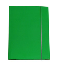 Cartellina con elastico - cartone plastificato - 3 lembi - 25x34 cm - verde - Cartotecnica del Garda Cartellina con elastico - cartone plastificato - 3 lembi - 25x34 cm - verde - Cartotecnica del Garda