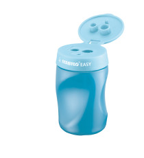 Temperamatite Easy con contenitore - 3 fori  - ergonomico - blu - per destrimani - Stabilo Temperamatite Easy con contenitore - 3 fori  - ergonomico - blu - per destrimani - Stabilo