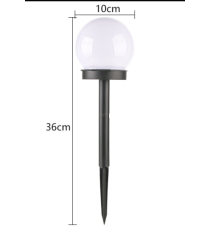Kit 3pz lampada solare da giardino Sfera solare LED bianca misura D10cm*H36cm - IP65 - con pannello solare durata min. 8h Kit 3pz lampada solare da giardino Sfera solare LED bianca misura D10cm*H36cm - IP65 - con pannello solare durata min. 8h