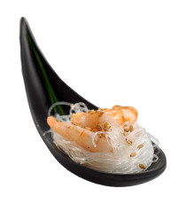 Ciotola a cucchiaio fingerfood - 14,5 x 4,5 x 1,5 cm - melamina - nero - Leone Ciotola a cucchiaio fingerfood - 14,5 x 4,5 x 1,5 cm - melamina - nero - Leone