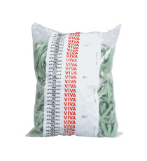 Elastici fettuccia - diametro 12 x 0,5 cm - gomma - 1 kg - verde - Viva Elastici fettuccia - diametro 12 x 0,5 cm - gomma - 1 kg - verde - Viva