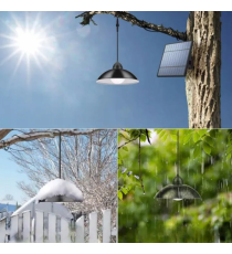 Lampada solare led a sospensione IP 65 con sensore crepuscolare - telecomando - batteria 1200 mAh misura 14,8x6,4cm Lampada solare led a sospensione IP 65 con sensore crepuscolare - telecomando - batteria 1200 mAh misura 14,8x6,4cm