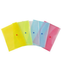 Busta con bottone - A4 - PP - colori assortiti - Starline
