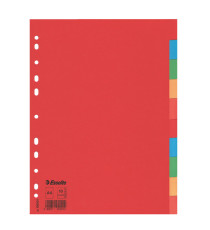 Separatore Economy - 10 tasti - cartoncino colorato 160 gr - A4 - multicolore - Esselte