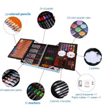 Set artistico per bambini con valigia 145pz Stationery set unicorno blu,pastelli,pennarelli,acquerelli,acrilici,pennelli e altro Set artistico per bambini con valigia 145pz Stationery set unicorno blu,pastelli,pennarelli,acquerelli,acrilici,pennelli e altro