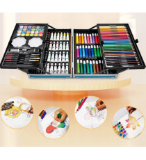 Set artistico per bambini con valigia 145pz Stationery set unicorno rosa,pastelli,pennarelli,acquerelli,acrilici,pennelli e altr Set artistico per bambini con valigia 145pz Stationery set unicorno rosa,pastelli,pennarelli,acquerelli,acrilici,pennelli e altr