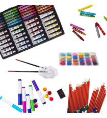 Set artistico per bambini con valigia 145pz Stationery set unicorno rosa,pastelli,pennarelli,acquerelli,acrilici,pennelli e altr Set artistico per bambini con valigia 145pz Stationery set unicorno rosa,pastelli,pennarelli,acquerelli,acrilici,pennelli e altr