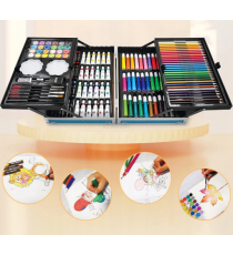 Set artistico per bambini con valigia 145pz Stationery set unicorno rosa,pastelli,pennarelli,acquerelli,acrilici,pennelli e altr Set artistico per bambini con valigia 145pz Stationery set unicorno rosa,pastelli,pennarelli,acquerelli,acrilici,pennelli e altr