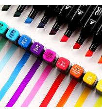 Pennarelli ad alcool da 60pz,doppia punta,penna artistica permanente per bambini e adulti,evidenziatori,dipingere,colorare Pennarelli ad alcool da 60pz,doppia punta,penna artistica permanente per bambini e adulti,evidenziatori,dipingere,colorare