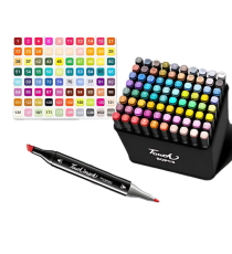 Pennarelli ad alcool da 80pz,doppia punta,penna artistica permanente per bambini e adulti,evidenziatori,dipingere,colorare Pennarelli ad alcool da 80pz,doppia punta,penna artistica permanente per bambini e adulti,evidenziatori,dipingere,colorare