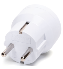 Adattatore rotondo a 1 via 16A bianco con spina 16A 250V, presa 16A 250V~ 1-WAY P17/11 max 1500W Adattatore rotondo a 1 via 16A bianco con spina 16A 250V, presa 16A 250V~ 1-WAY P17/11 max 1500W