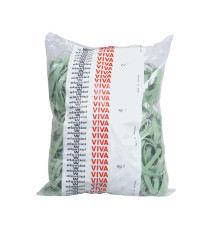 Elastici fettuccia - diametro 12 x 0,5 cm - gomma - 1 kg - verde - Viva Elastici fettuccia - diametro 12 x 0,5 cm - gomma - 1 kg - verde - Viva