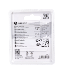 Portalampada E27 in plastica con terminale a molla, filettato, bianco spina: 4A 250V T210 Misura:58x60.3mm Portalampada E27 in plastica con terminale a molla, filettato, bianco spina: 4A 250V T210 Misura:58x60.3mm