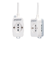 Multipresa ciabatta a 3 posti 16A Cavo 1,5mt  3G1.0mm bianca e grigia presa:16A 250V 1-WAY P40(SHORT) 2-WAY P17/P11