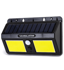 Applique LED COB solare con sensore di movimento nera 1.5W 200lumen 6500K Luce fredda IP65 lampada L192xW43xH115mm