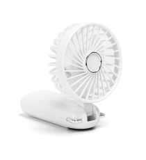 Ventilatore portatile da 3 pollici, 3 pale, 5 velocità, 1200mAh, bianco, Slot integrato per aromaterapia Ventilatore portatile da 3 pollici, 3 pale, 5 velocità, 1200mAh, bianco, Slot integrato per aromaterapia