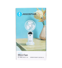 Ventilatore portatile da 3 pollici, 3 pale, 5 velocità, 1200mAh, bianco, Slot integrato per aromaterapia Ventilatore portatile da 3 pollici, 3 pale, 5 velocità, 1200mAh, bianco, Slot integrato per aromaterapia
