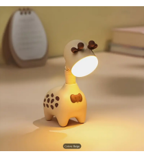Lampada da scrivania retrattile giraffa,beige con ricarica usb, Innovativo design con collo allungabile, luce notturna Lampada da scrivania retrattile giraffa,beige con ricarica usb, Innovativo design con collo allungabile, luce notturna