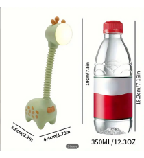 Lampada da scrivania retrattile giraffa,beige con ricarica usb, Innovativo design con collo allungabile, luce notturna Lampada da scrivania retrattile giraffa,beige con ricarica usb, Innovativo design con collo allungabile, luce notturna