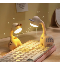 Lampada da scrivania retrattile giraffa,beige con ricarica usb, Innovativo design con collo allungabile, luce notturna Lampada da scrivania retrattile giraffa,beige con ricarica usb, Innovativo design con collo allungabile, luce notturna