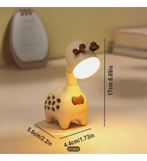Lampada da scrivania retrattile giraffa,beige con ricarica usb, Innovativo design con collo allungabile, luce notturna Lampada da scrivania retrattile giraffa,beige con ricarica usb, Innovativo design con collo allungabile, luce notturna