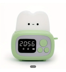 Lampada orologio sveglia toast da scrivania verde con ricarica usb,sveglia con conto alla rovescia luce notturna,funzione timer Lampada orologio sveglia toast da scrivania verde con ricarica usb,sveglia con conto alla rovescia luce notturna,funzione timer