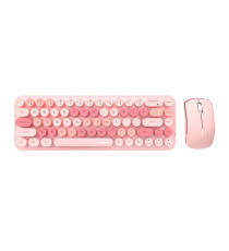 Set tastiera con mouse wireless pink Mofii - Tasti in rilievo, Design compatto e portatile - tasto on-off - fino a 10mt Set tastiera con mouse wireless pink Mofii - Tasti in rilievo, Design compatto e portatile - tasto on-off - fino a 10mt