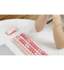 Set tastiera con mouse wireless pink Mofii - Tasti in rilievo, Design compatto e portatile - tasto on-off - fino a 10mt Set tastiera con mouse wireless pink Mofii - Tasti in rilievo, Design compatto e portatile - tasto on-off - fino a 10mt