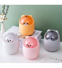 Mini cestino da scrivania arancione,coperchio a ribalta,design animaletto,gettacarte in plastica piccolo e simpatico da tavolo Mini cestino da scrivania arancione,coperchio a ribalta,design animaletto,gettacarte in plastica piccolo e simpatico da tavolo