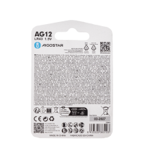 Batteria a bottone LR43 AG12 4pz 1.5V - alta qualità, di grande durata - Dimensioni: L11.6xW11.6xH4.2mm Batteria a bottone LR43 AG12 4pz 1.5V - alta qualità, di grande durata - Dimensioni: L11.6xW11.6xH4.2mm