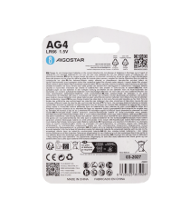 Batteria a bottone LR66 AG4 4pz 1.5V - alta qualità, di grande durata - Dimensioni: L6.8xW6.8xH2.6mm Batteria a bottone LR66 AG4 4pz 1.5V - alta qualità, di grande durata - Dimensioni: L6.8xW6.8xH2.6mm