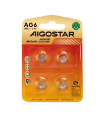 Batteria a bottone LR920 AG6 LR921 4pz 1.5V - alta qualità, di grande durata - Dimensioni: L9.5xW9.5xH2.1mm Batteria a bottone LR920 AG6 LR921 4pz 1.5V - alta qualità, di grande durata - Dimensioni: L9.5xW9.5xH2.1mm