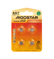 Batteria a bottone LR927 AG7 4pz 1.5V - alta qualità, di grande durata - Dimensioni: L9.5xW9.5xH2.7mm Batteria a bottone LR927 AG7 4pz 1.5V - alta qualità, di grande durata - Dimensioni: L9.5xW9.5xH2.7mm