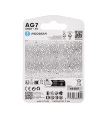 Batteria a bottone LR927 AG7 4pz 1.5V - alta qualità, di grande durata - Dimensioni: L9.5xW9.5xH2.7mm Batteria a bottone LR927 AG7 4pz 1.5V - alta qualità, di grande durata - Dimensioni: L9.5xW9.5xH2.7mm