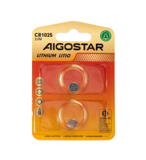 Batteria a bottone CR1025 3V 2pz al Litio - alta qualità, di grande durata - Dimensioni: L10xW10xH2.5mm Batteria a bottone CR1025 3V 2pz al Litio - alta qualità, di grande durata - Dimensioni: L10xW10xH2.5mm