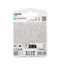 Batteria a bottone CR2025 3V 2pz al Litio - alta qualità, di grande durata - Dimensioni: L20xW20xH2.5mm Batteria a bottone CR2025 3V 2pz al Litio - alta qualità, di grande durata - Dimensioni: L20xW20xH2.5mm