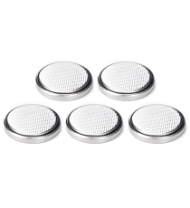 Batteria a bottone CR2032 3V 5pz al Litio - alta qualità, di grande durata - Dimensioni: L20xW20xH3.2mm Batteria a bottone CR2032 3V 5pz al Litio - alta qualità, di grande durata - Dimensioni: L20xW20xH3.2mm