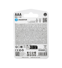 Batteria zinco-carbone mini stilo AAA LR03 1.5V 4pz alta qualità, di grande durata - Senza mercurio e rispettoso dell'ambiente Batteria zinco-carbone mini stilo AAA LR03 1.5V 4pz alta qualità, di grande durata - Senza mercurio e rispettoso dell'ambiente