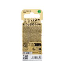 Batteria zinco-carbone mini stilo AAA LR03 1.5V 8pz alta qualità, di grande durata - Senza mercurio e rispettoso dell'ambiente Batteria zinco-carbone mini stilo AAA LR03 1.5V 8pz alta qualità, di grande durata - Senza mercurio e rispettoso dell'ambiente