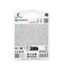 Batteria zinco-carbone mezza torcia R14 MN1400 C 1.5V 2pz alta qualità, di grande durata - Senza mercurio Batteria zinco-carbone mezza torcia R14 MN1400 C 1.5V 2pz alta qualità, di grande durata - Senza mercurio