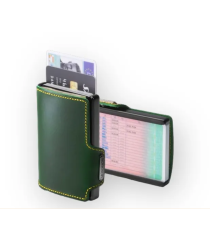 Porta tessere Mondraghi Racing green,mini wallet in pelle con protezione RFID,fino a 9 cards + banconote Made in Italy Porta tessere Mondraghi Racing green,mini wallet in pelle con protezione RFID,fino a 9 cards + banconote Made in Italy