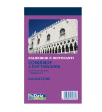 Blocco comande 2 tagliandi - 25/25 copie autoricopianti - 16,8 x 10 cm - DU161872T00 - Data Ufficio Blocco comande 2 tagliandi - 25/25 copie autoricopianti - 16,8 x 10 cm - DU161872T00 - Data Ufficio