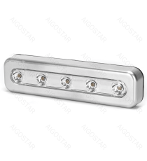 Luce led per armadio 17,8cm 35lm luce fredda 6500K, 0.23W, on/off tramite pressione sulla luce, funzionamento a batteria!